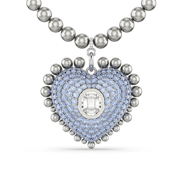 Collier Femme Swarovski Hyperbola Heart Large - 5680645 bleu,argent