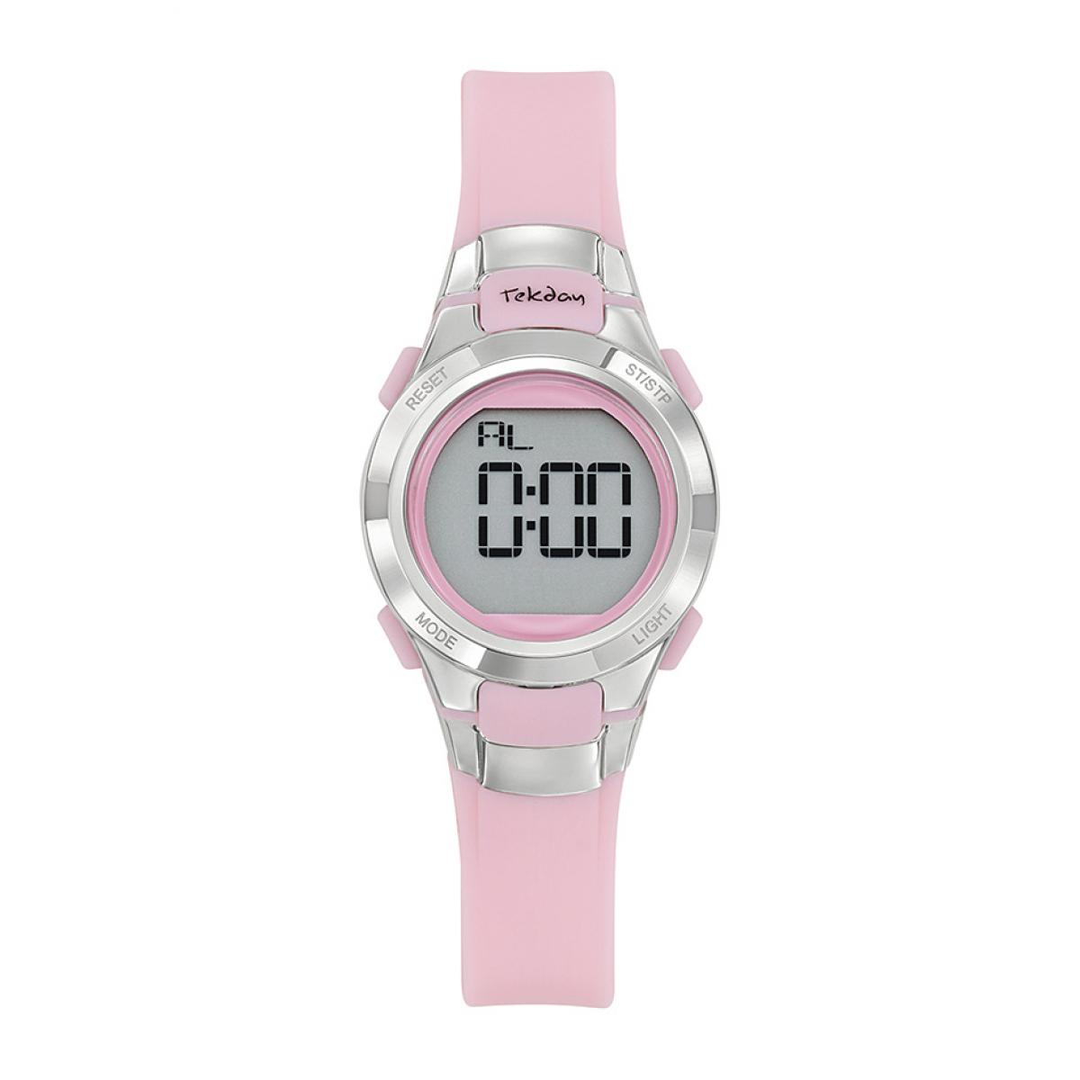 Montre Tekday 654667 - Bracelet Silicone Rose Boitier Silicone Rose