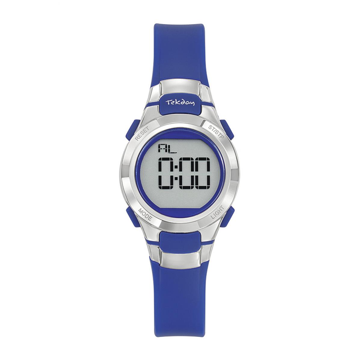 Montre Tekday 654668 - Bracelet Silicone Bleu Boitier Silicone Bleu