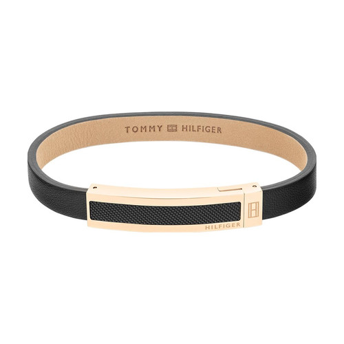Visiter la boutique Tommy HilfigerTommy Hilfiger Jewelry Bracelet pour Homme en Cuir Noir 2701012 