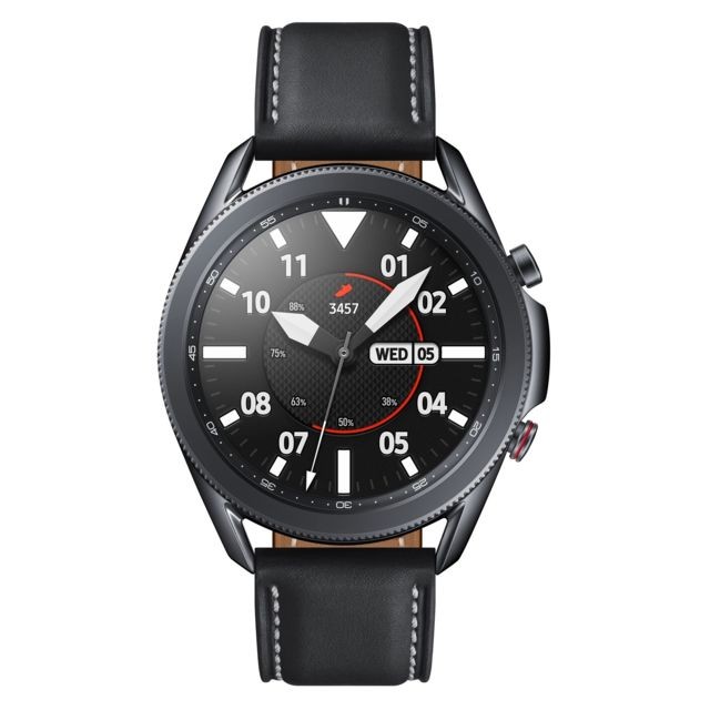 Samsung - Galaxy Watch 3 - 45 mm - 4G - SM-R845FZKAEUB - Noir - Bracelet Noir - Montre connectee homme